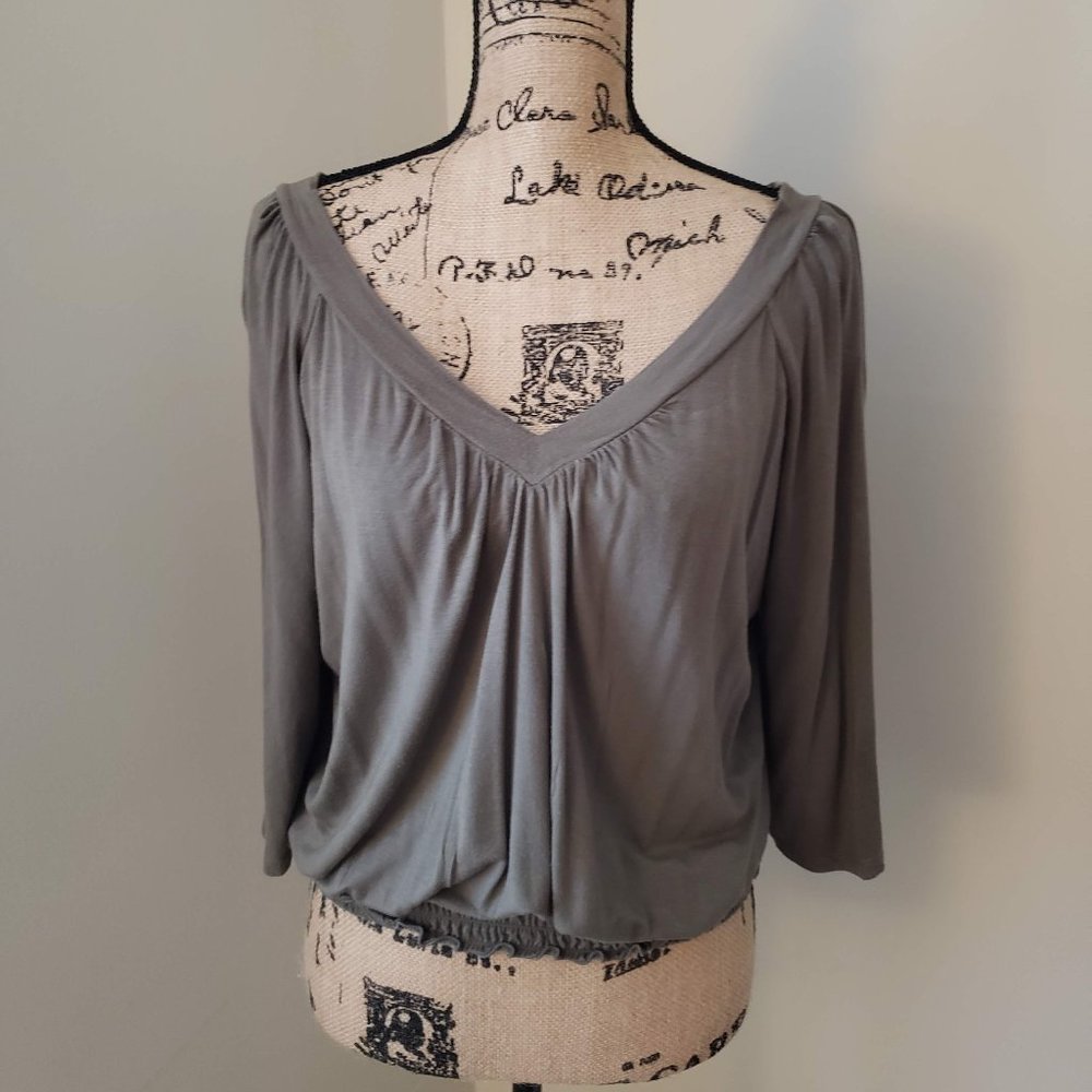 Green Wide-Neck Top